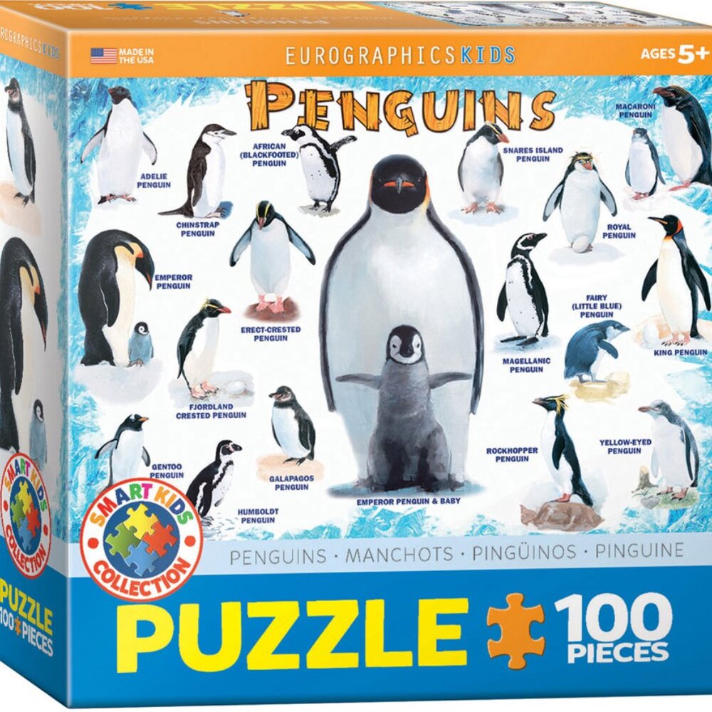 New sealed Eurographics 100pcs Puzzle-- Penguins
